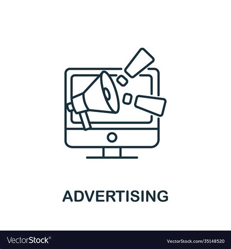 Advertising Icon From Digital Marketing Royalty Free Vector