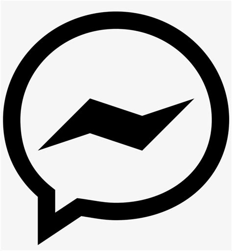 Facebook Messenger Icon Messenger Logo Black Png PNG Image