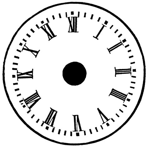 Free Clock Face Template Clipart Best