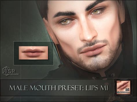 Remussirions Male Mouth Preset Lips M1 In 2024 The Sims 4 Skin