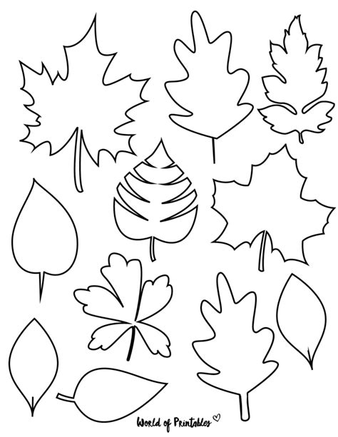 37 Printable Leaf Templates Outlines Shapes Free World Of Printables