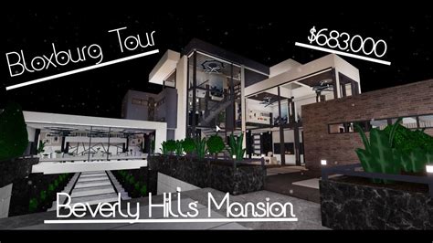 Beverly Hills Mansion Tour Bloxburg Roblox Youtube