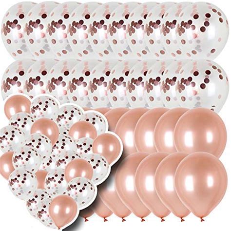 Buy Wetheparty Rose Gold Confetti Balloons 40 Pack Of Balloons