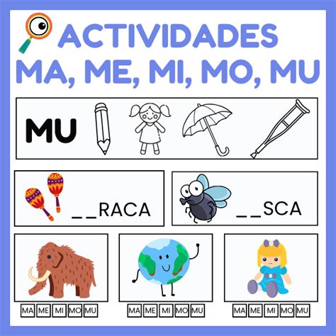 Palabras Con Ma Me Mi Mo Y Mu Fichas Descargadles Educamundo