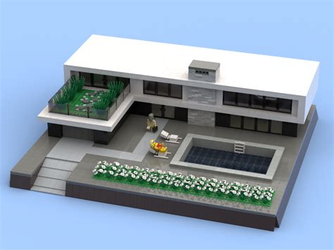 Render Mid Century Modern House Lego