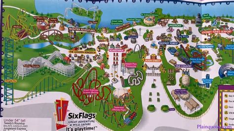 2005 Six Flags Theme Park Map Jackson New Jersey Youtube