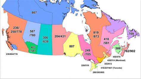 437 Area Code Map