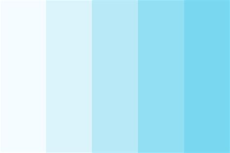 Soft Pastel Blue Shades Color Palette