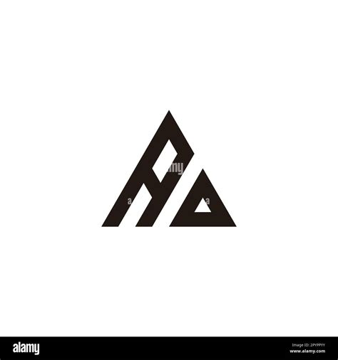 Letter Ad Triangle Geometric Symbol Simple Logo Vector Stock Vector