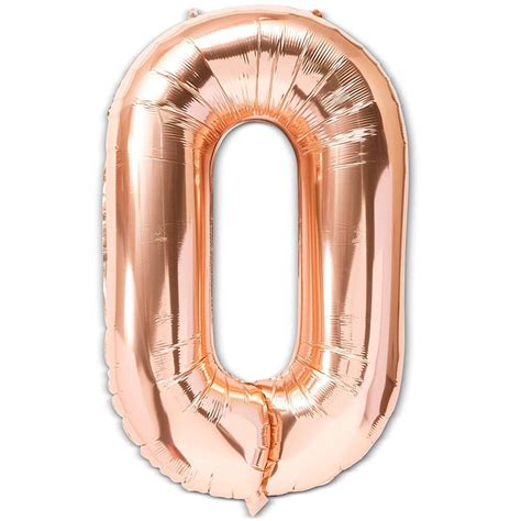 2 Packs Jumbo Number 0 Rose Gold Balloons 40 For Any Occasions Party