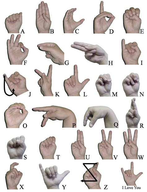 Asl Charts Basic Signs