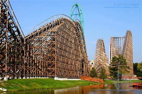 Mighty Wooden Roller Coaster El Toro Six Flags Great Adventure