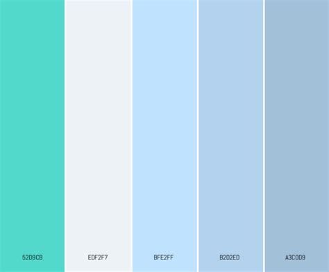 Blue Ocean Pastels Pastel Color Palettes