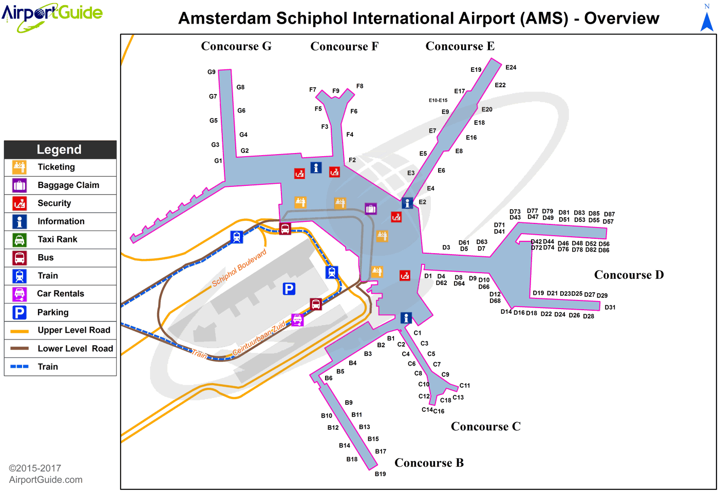 Amsterdam Airport Map Terminal - Devan Fenelia