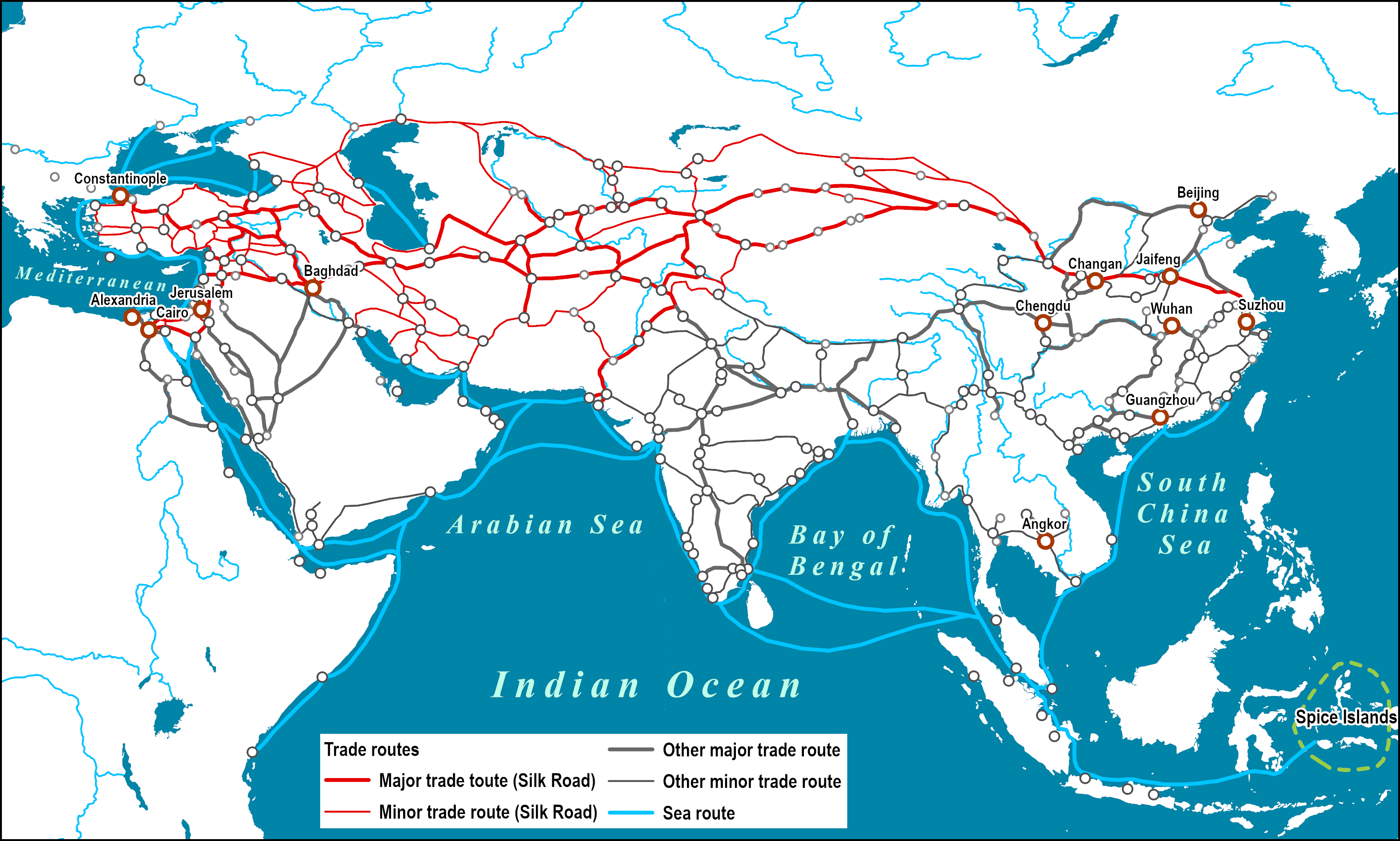 Classical Era Silk Road Map