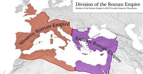 Roman Empire Map [Eastern & Western Rome]