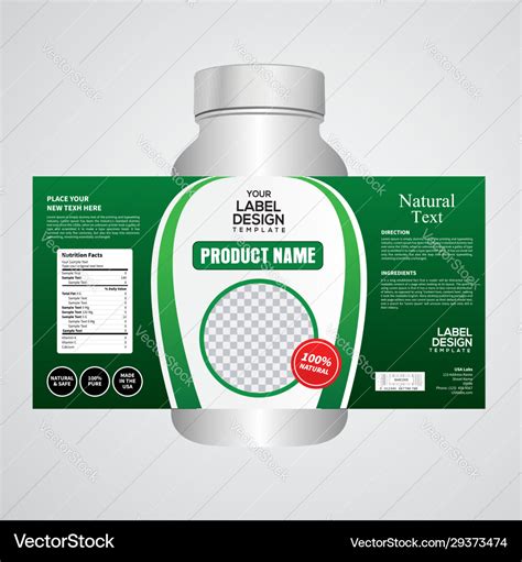 Label and packaging template design Royalty Free Vector