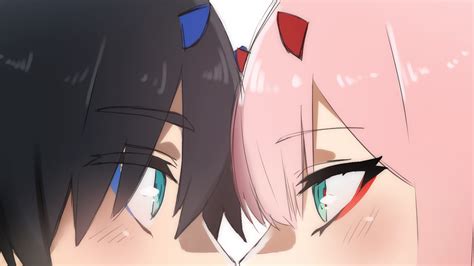 darling in the franxx closeup of zero two hiro hd anime Wallpapers | HD Wallpapers | ID #42321