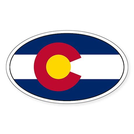 Colorado Flag Decals Oval Decal by breezyteez