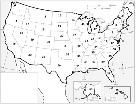 large printable outline map of the united states - blank us map united states blank map united ...