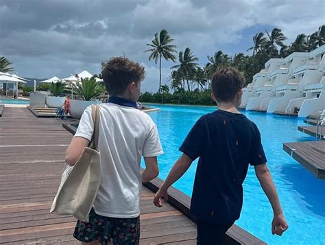 Elton John's sons look so grown up in ultra rare holiday photos | HELLO!