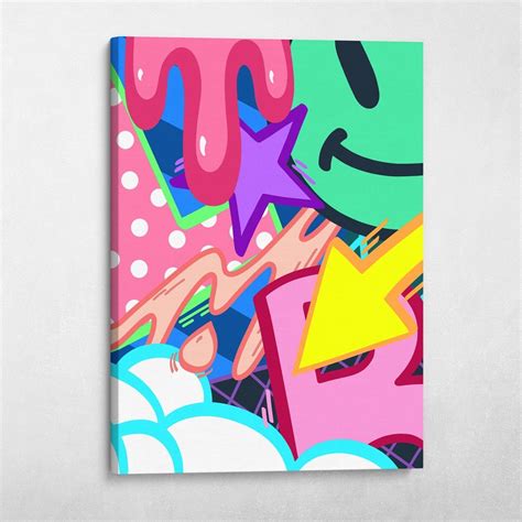 Graffiti Pop Art Street Art Comic Wall Art Set