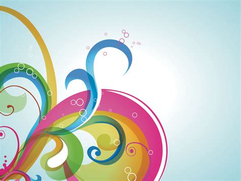 Colored Swirls Powerpoint Templates - Colors, Pattern Backgrounds