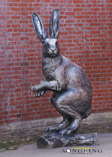 Lovley Garden Decoration Bronze Standing Rabbit Statue | Animal Sculptures