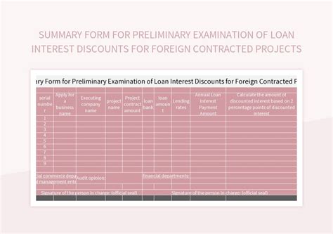 Free Loan Interest Discount Templates For Google Sheets And Microsoft Excel - Slidesdocs