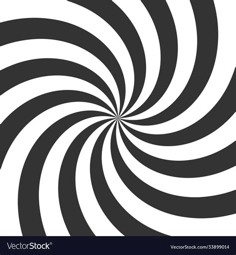 Psychedelic spiral black and white hypnotic swirl Vector Image