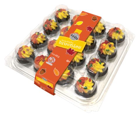 Two-Bite Brownies® Autumn Party Platter - Orange and Yellow Icing, 14 oz - Kroger