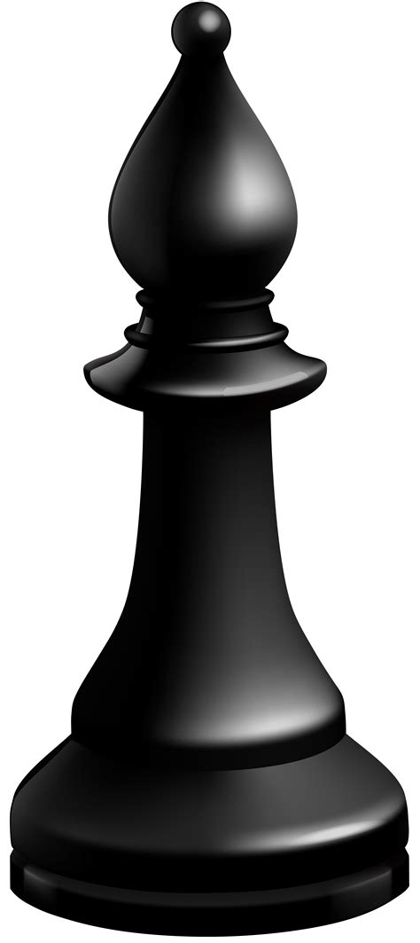 Bishop Black Chess Piece PNG Clip Art - Best WEB Clipart