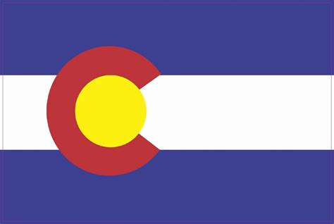 6in x 4in Colorado State Flag Bumper Sticker Decal Vinyl Window Stickers Decals