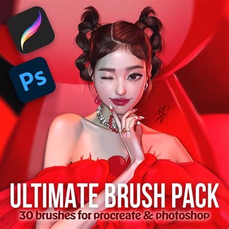 Ultimate Brush Pack (30 Procreate & Photoshop Brushes)