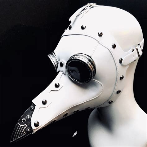 White Plague Doctor Bird Mask Steampunk