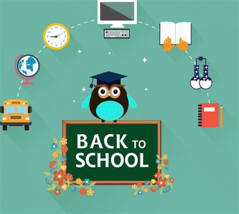 Back to school design elements colored infographic design Vectors graphic art designs in ...