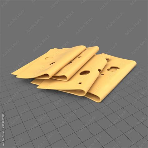 Swiss cheese slices Stock 3D asset | Adobe Stock