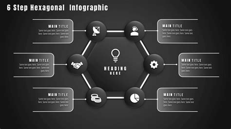 69.PowerPoint 6 Step Hexagonal Infographic - PowerUP with POWERPOINT