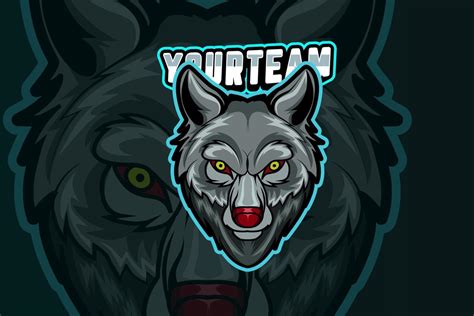 scream wolf e-sports team logo template 3194915 Vector Art at Vecteezy