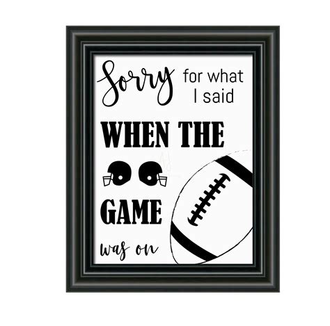 Funny Football Sign for Fall | Printed | Size 8×10 Inches - Aesthetic Journeys Designs