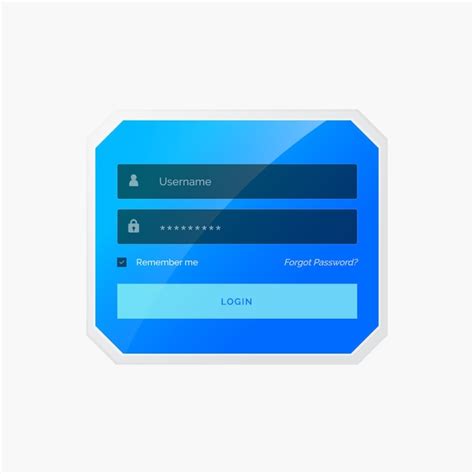 Free Vector | Elegant blue login form template