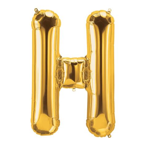 H Gold Letter 34 | Globos de letras, Dibujos de globos, Globos metalicos