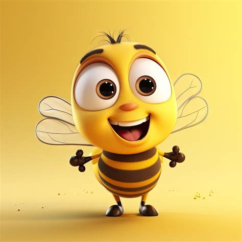 Cartoon character of bee | Premium AI-generated image