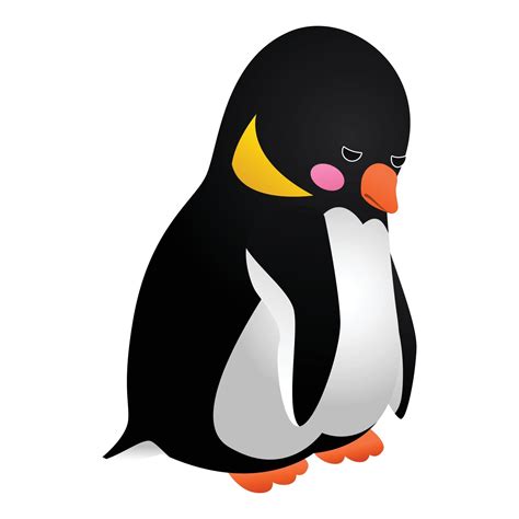 Sad penguin icon, cartoon style 14520472 Vector Art at Vecteezy