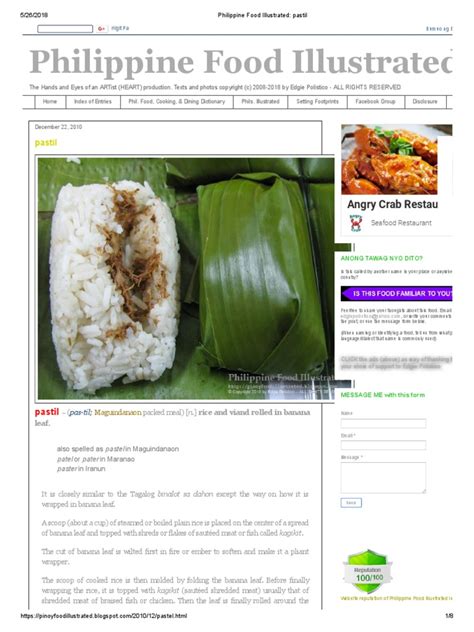 Philippine Food Illustrated_ Pastil | Philippines | Foods