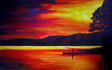 Sunrise painting - ladegslow