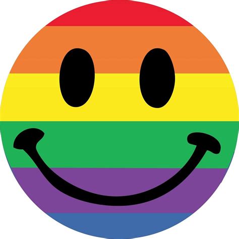 Rainbow Smiley Face LGBTQ Pride Smile Emoji Vinyl Sticker Decal for car, laptop | eBay