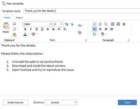 Create Outlook Email Template With Drop Down List - The Templates Art