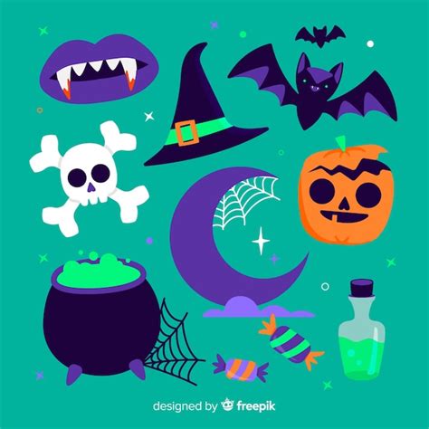 Free Vector | Flat design of halloween elements