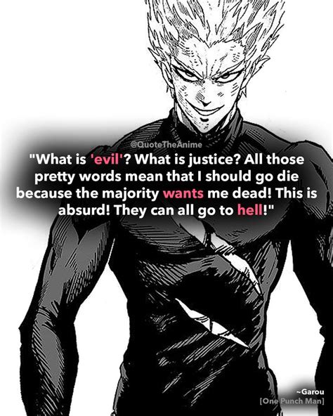 7+ Powerful Garou Quotes - One Punch Man (HQ Images) - QTA | One punch, One punch man manga, One ...